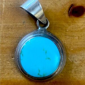 Turquoise & Silver Pendant